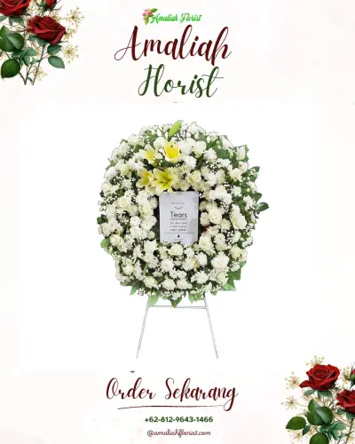 Krans Bunga Duka Cita di Sidokarto